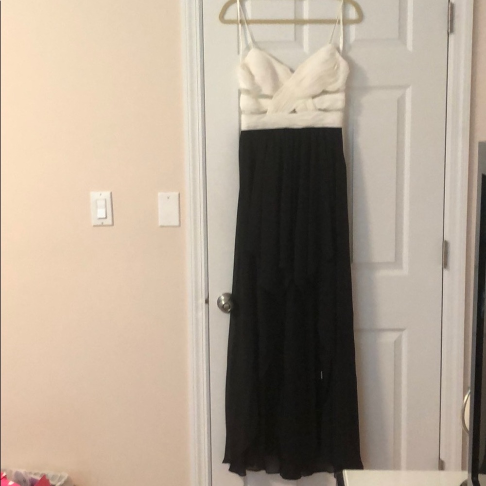 Black and White High Low dress